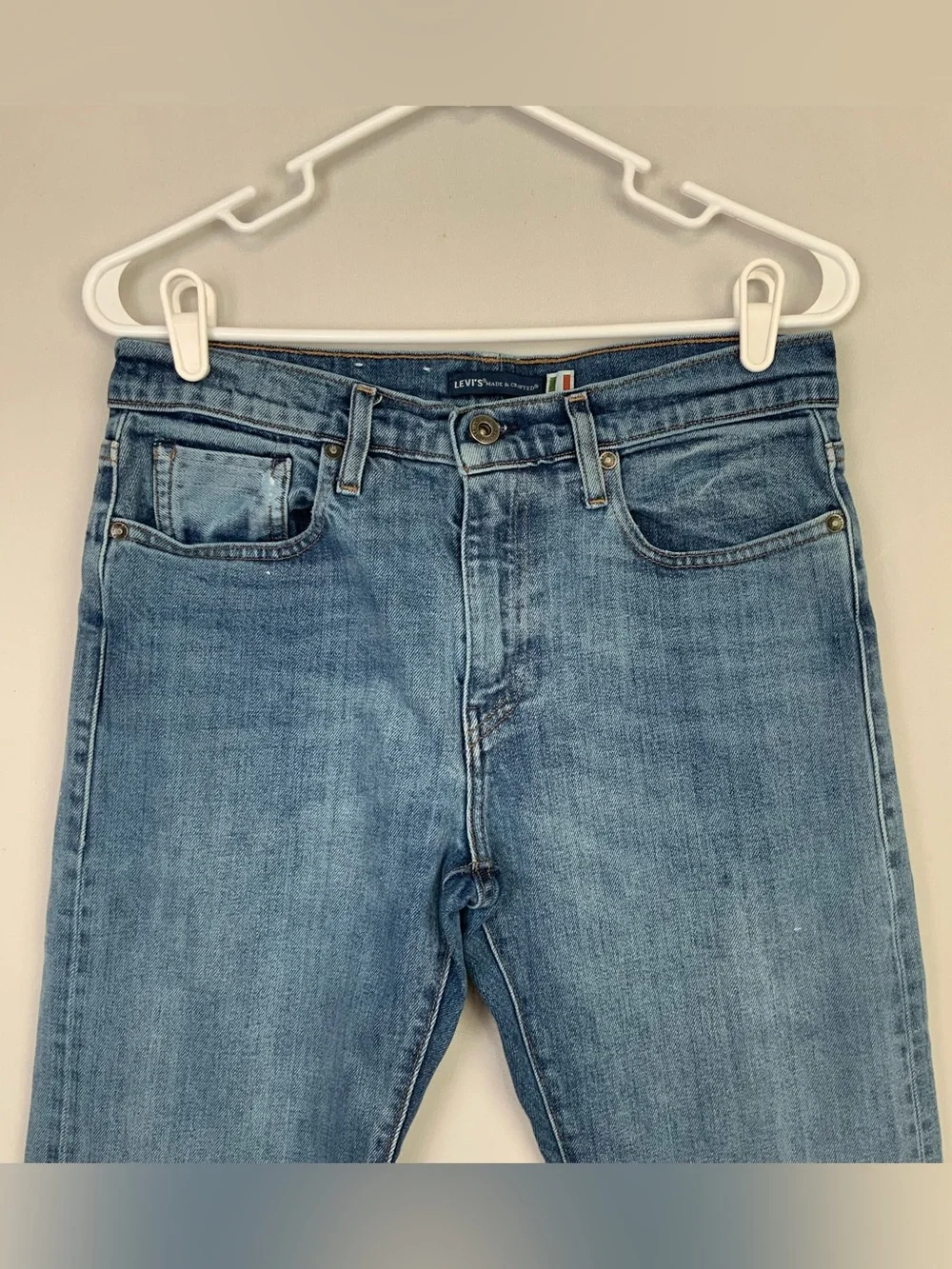 Levi's Made & Crafted 502 Jeans Sz 29x34 Regular Taper Selvedge Italian Denim